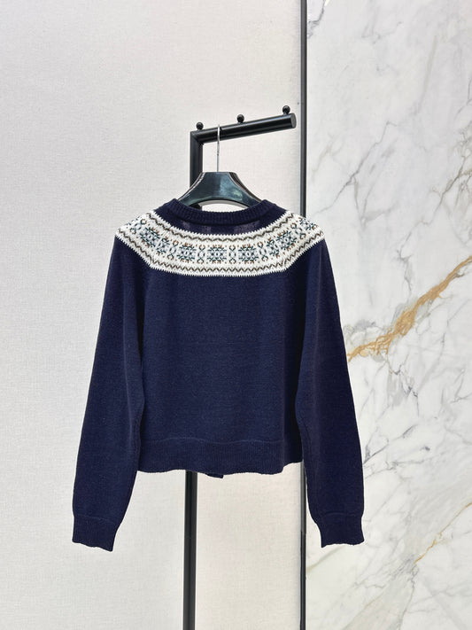 Celi 26ss fair isle cashmere cardigan