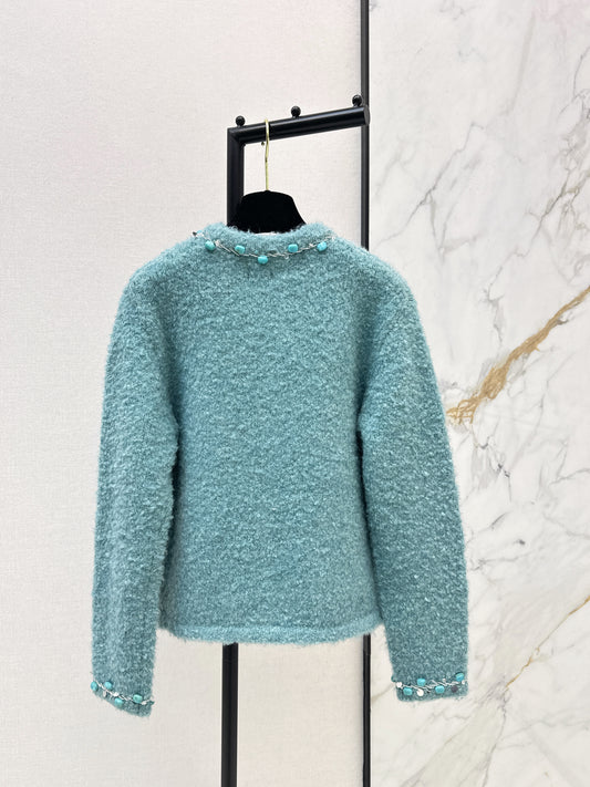 Chan 26ss vintage beading cardigan