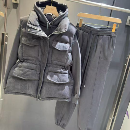 Loro 25fw vest hoodie pants set