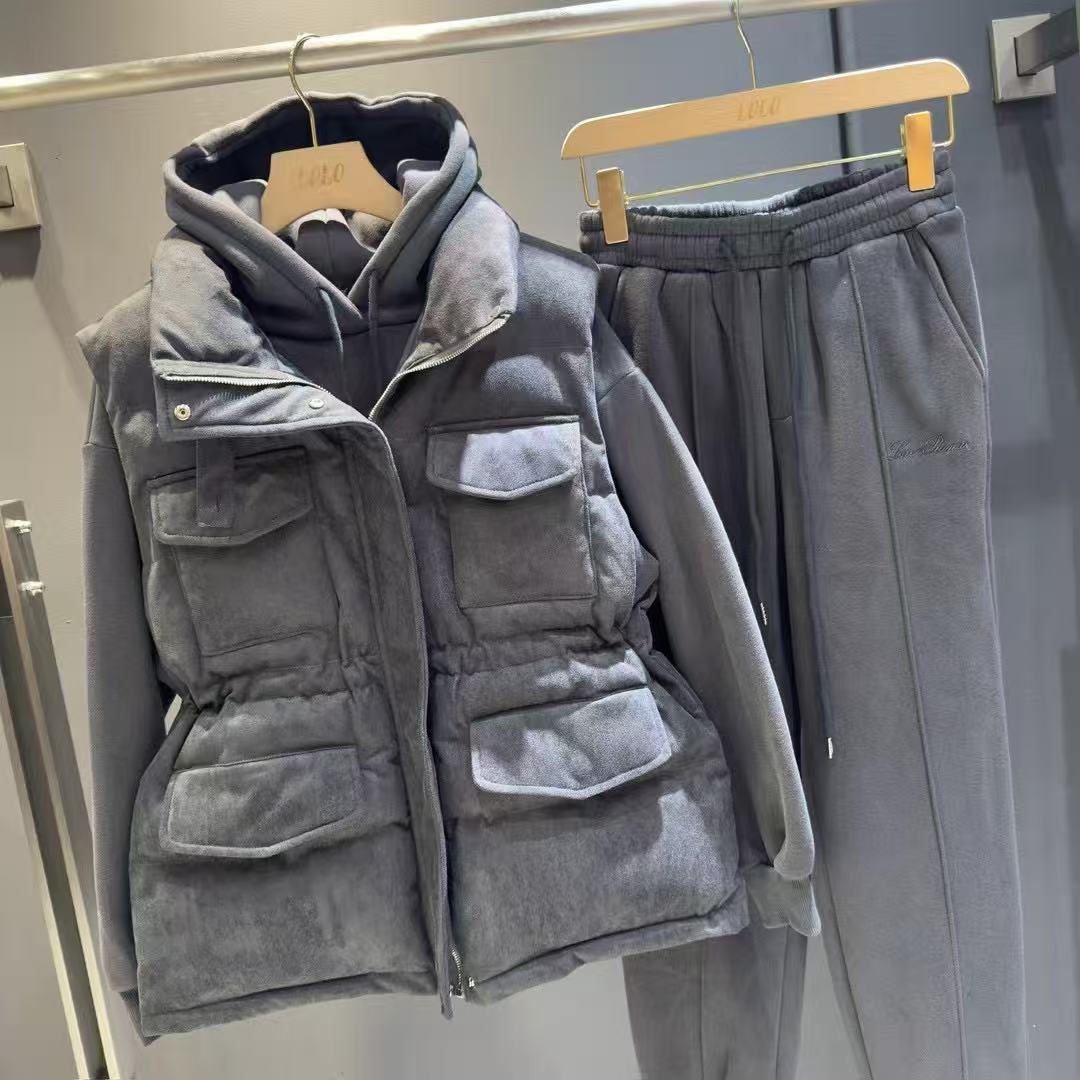 Loro 25fw vest hoodie pants set