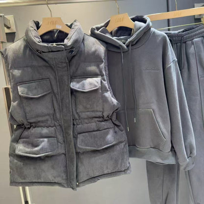 Loro 25fw vest hoodie pants set