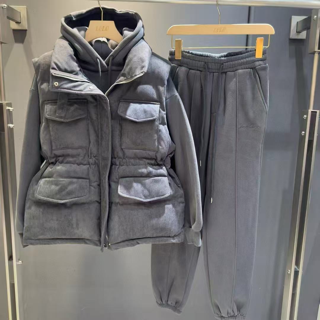 Loro 25fw vest hoodie pants set