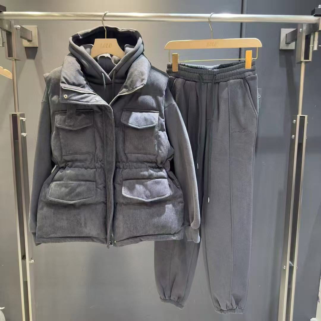 Loro 25fw vest hoodie pants set
