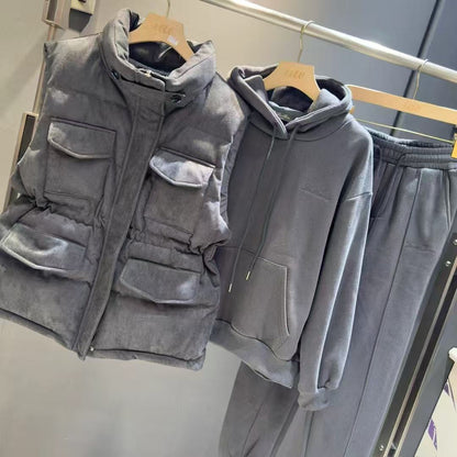 Loro 25fw vest hoodie pants set