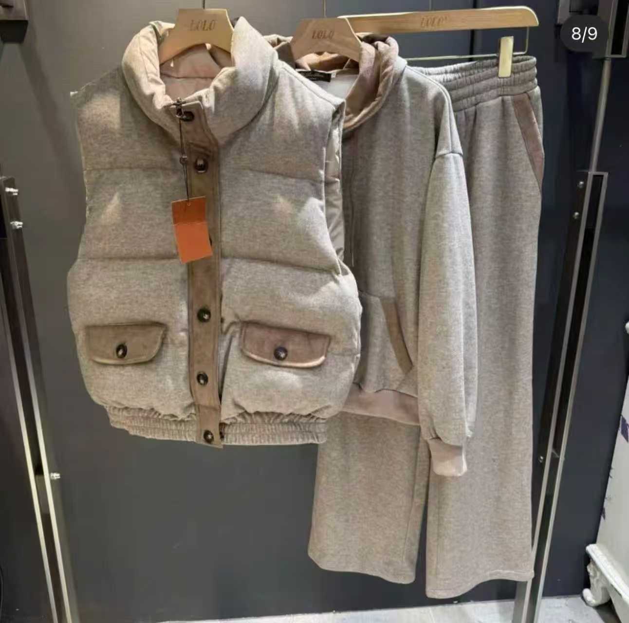 Loro 25fw vest hoodie pants set