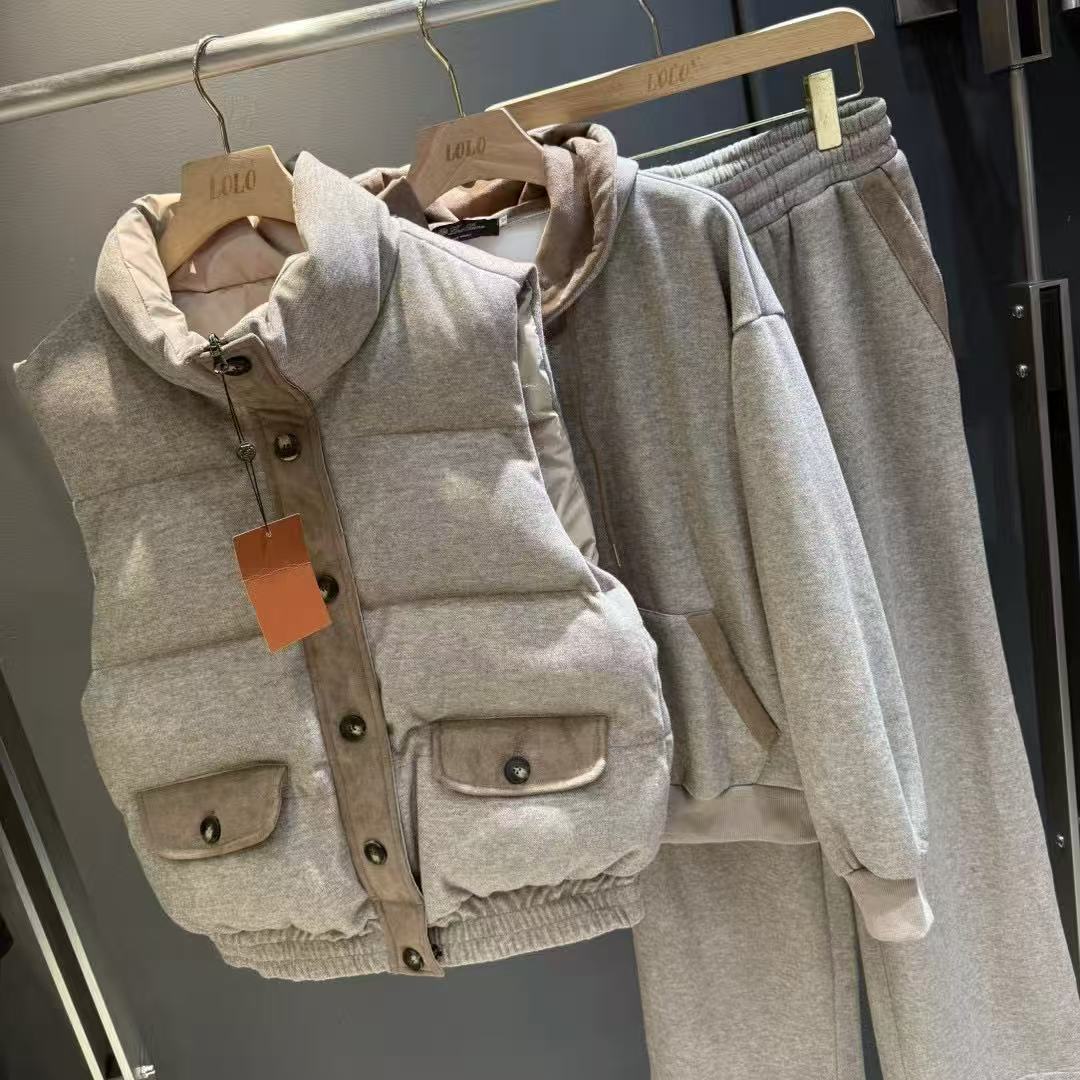 Loro 25fw vest hoodie pants set