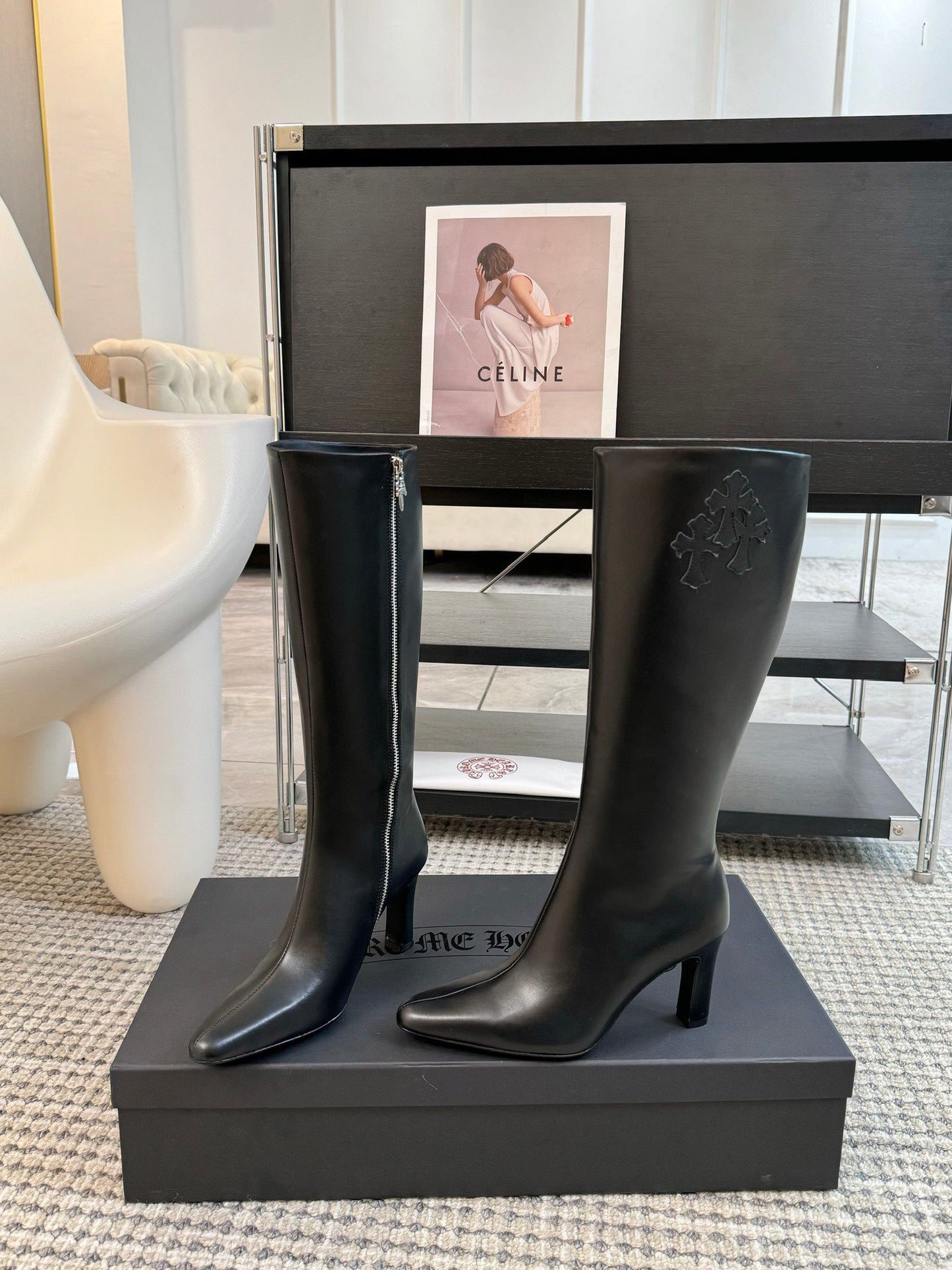 Chrome 25ss leather boots