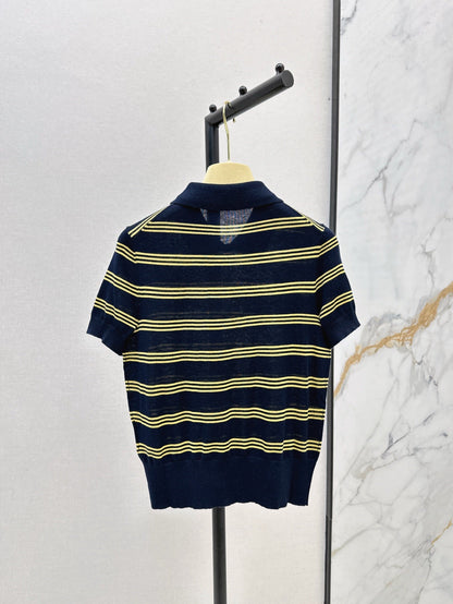 m 25ss knitted polo shirt