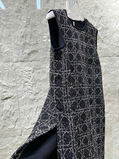 D cannage woven dress