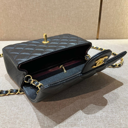 CH  MINI CLASSIC HANDBAG 20 Small Grained Calfskin Black