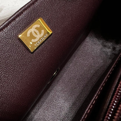 CH  MINI CLASSIC HANDBAG 20 Small Grained Calfskin Black
