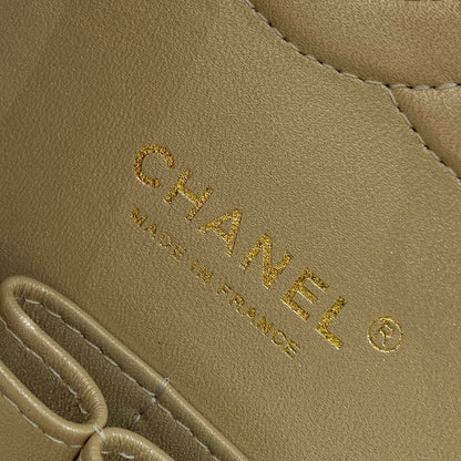 CH SMALL CLASSIC HANDBAG 23 Small Grained Calfskin Champagne Gold