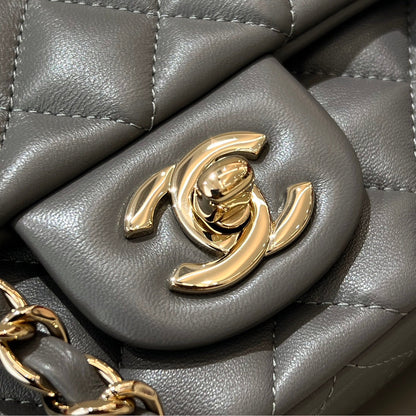 CH MINI CLASSIC HANDBAG 20 Lambskin High-grade Gray