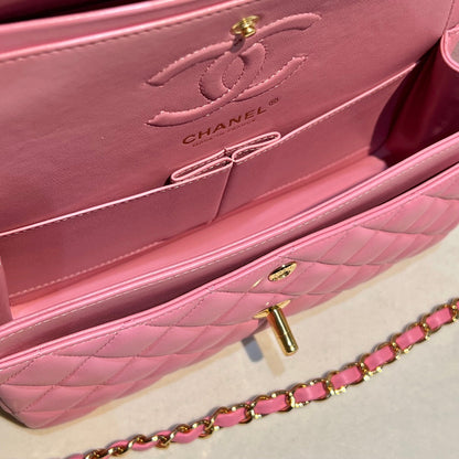 CH  SMALL CLASSIC HANDBAG 23 Lambskin Dark Pink