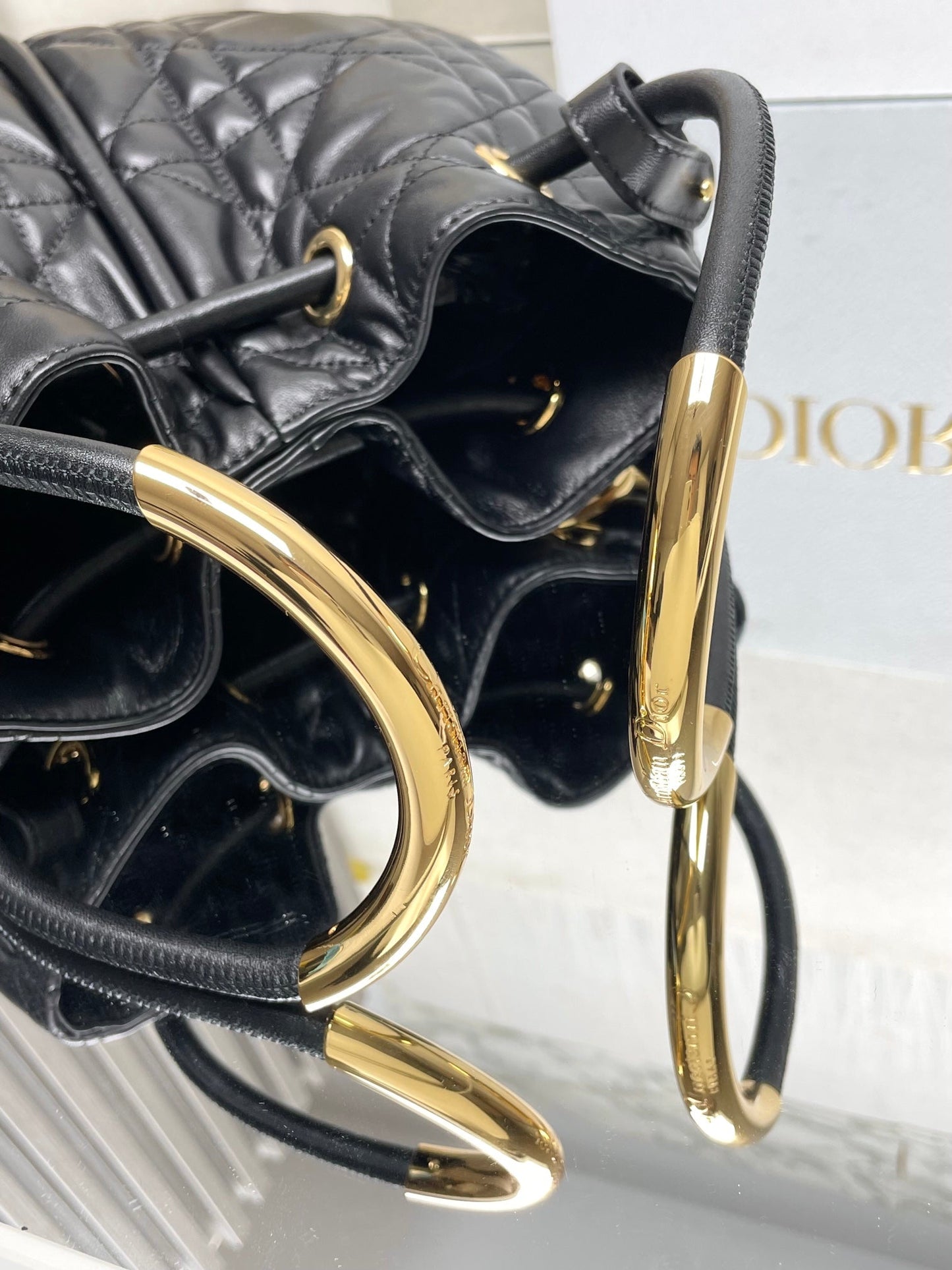 DO  Medium  Nolita Bag Black Macrocannage Lambskin