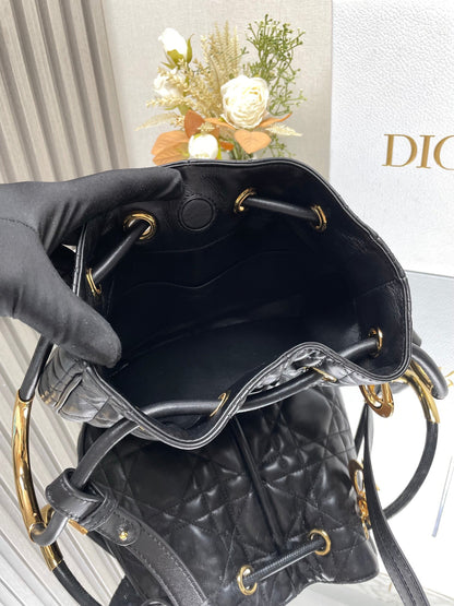 DO  Medium  Nolita Bag Black Macrocannage Lambskin