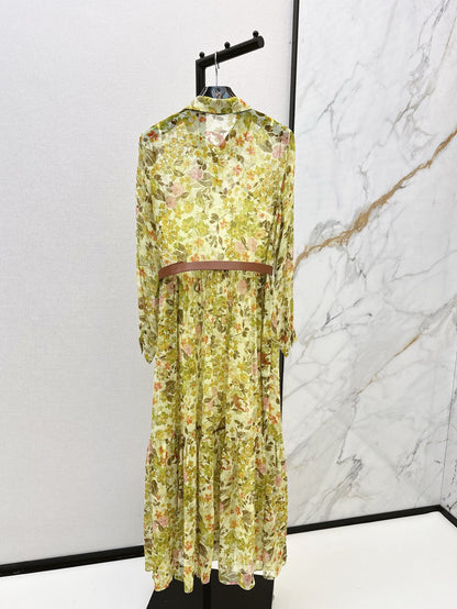 Ce 25ss silk shirt dress