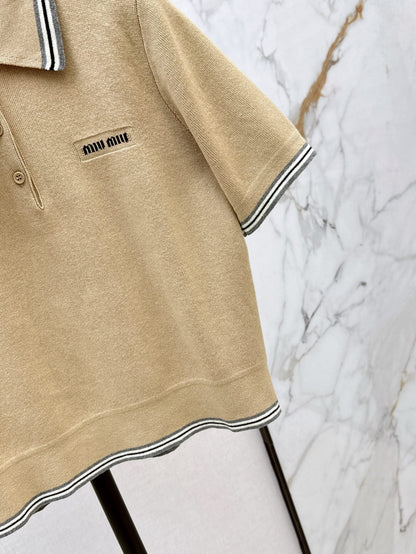 M 25ss knitted polo shirt