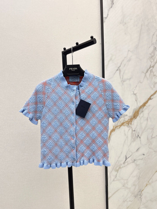 P 25ss knitted buttons shirt