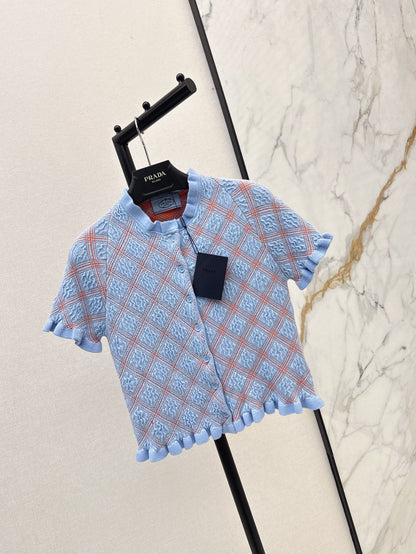 P 25ss knitted buttons shirt