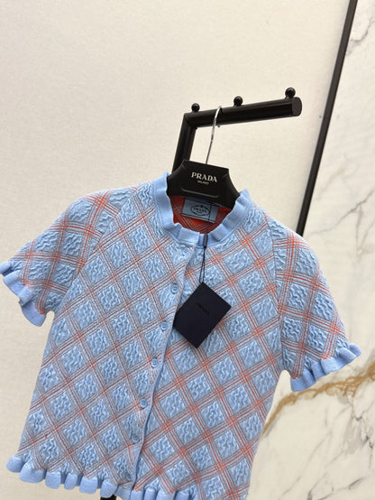 P 25ss knitted buttons shirt