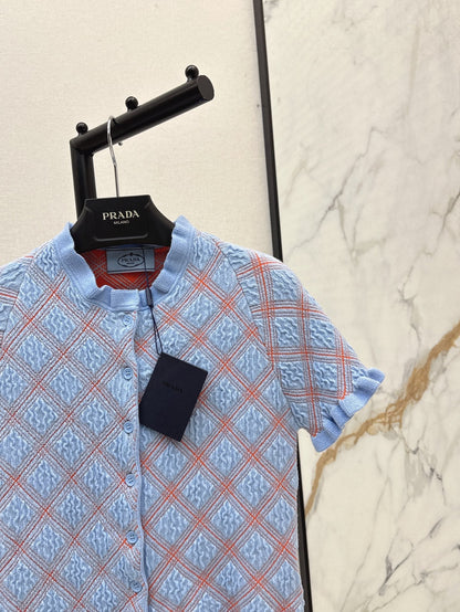 P 25ss knitted buttons shirt