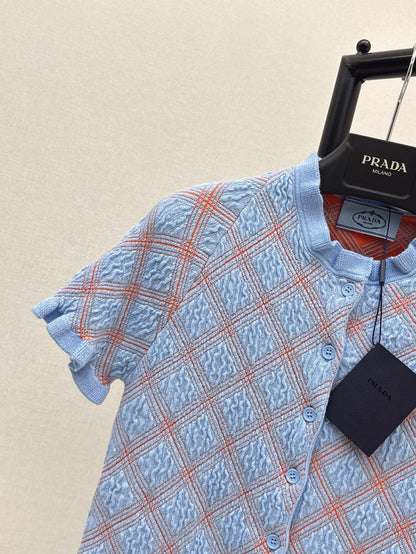 P 25ss knitted buttons shirt