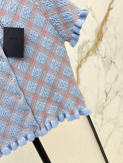 P 25ss knitted buttons shirt