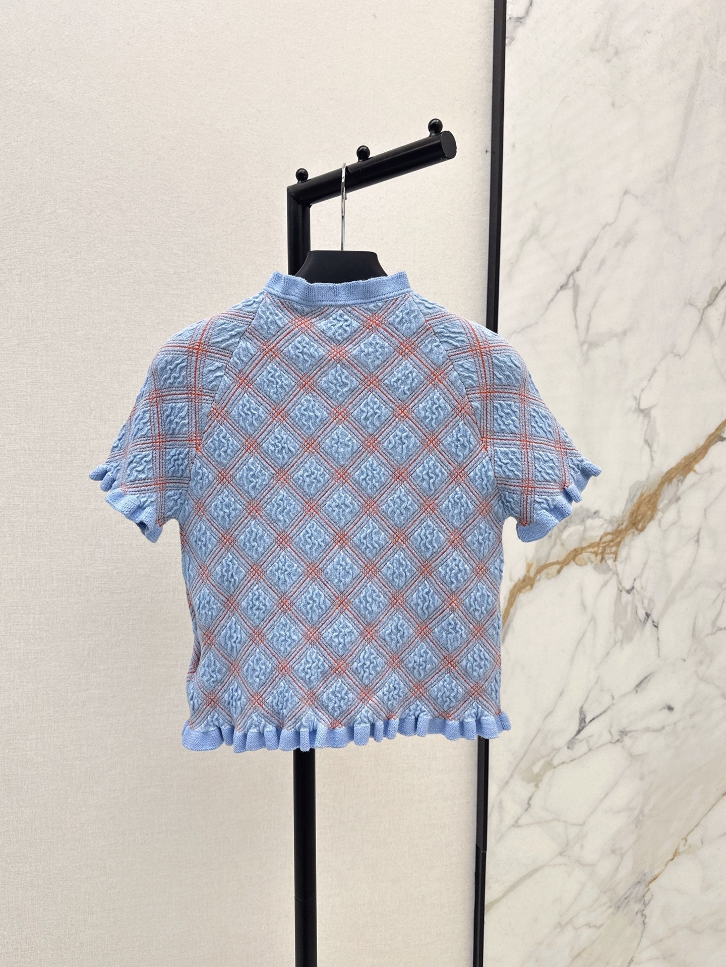 P 25ss knitted buttons shirt