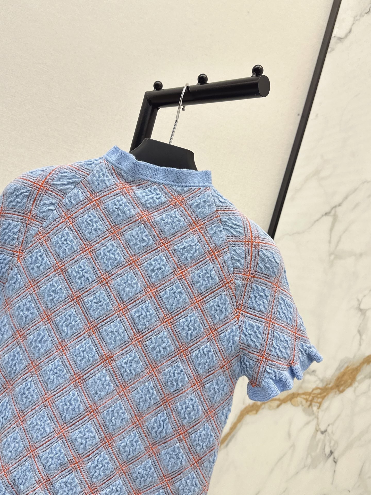 P 25ss knitted buttons shirt
