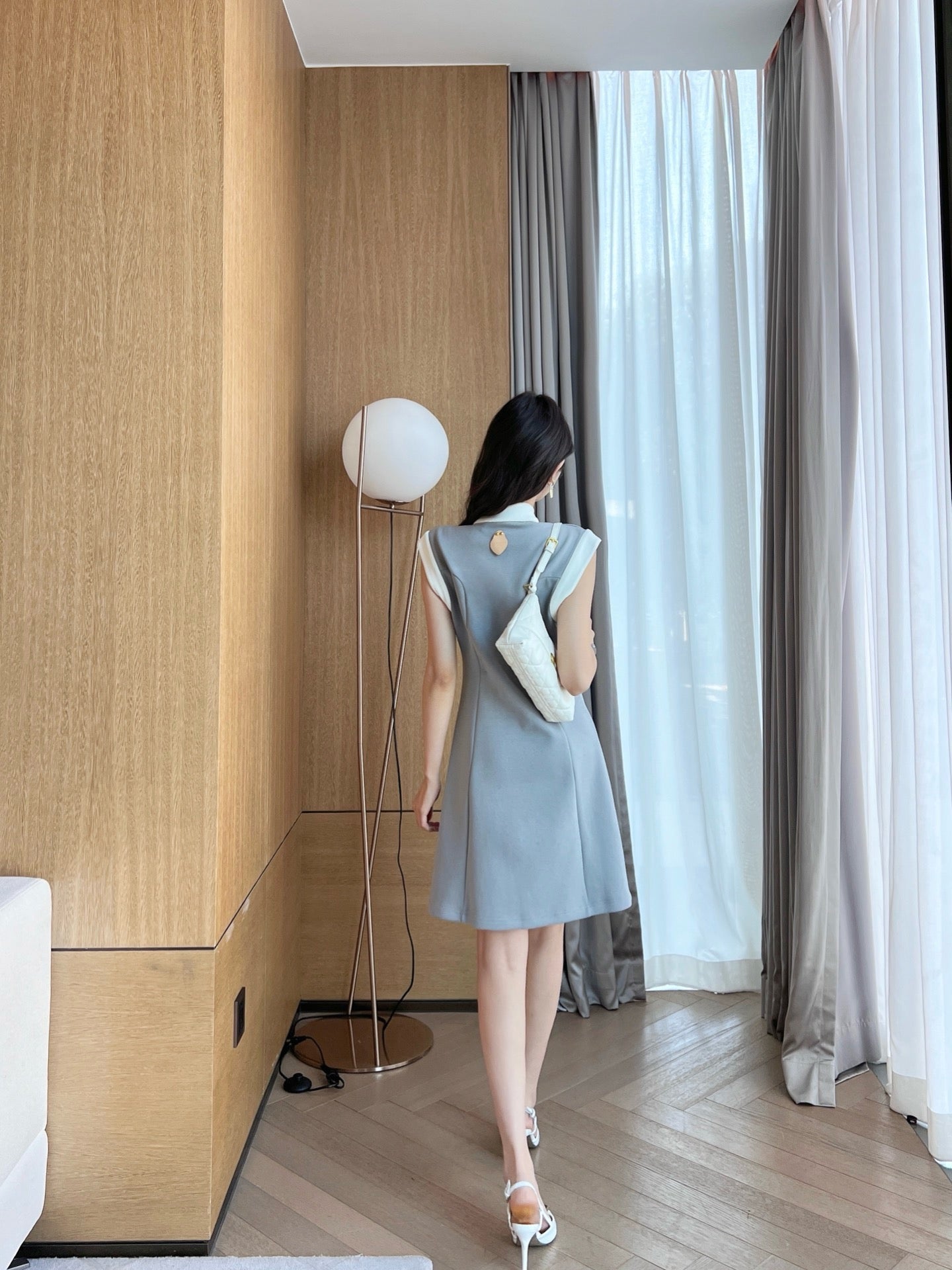 L 25ss sleeveless shirt dress