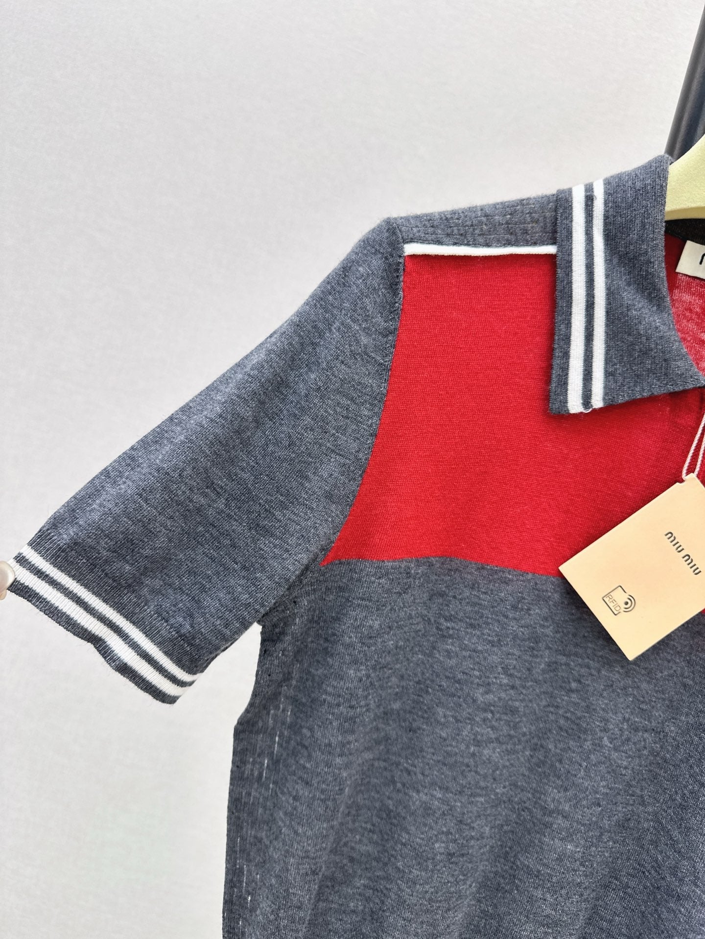 m 25ss knitted polo shirt