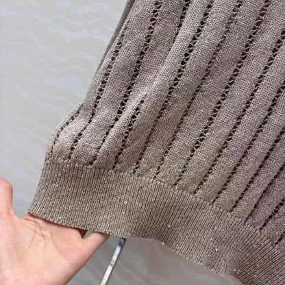 Bru v neck knitted sweater