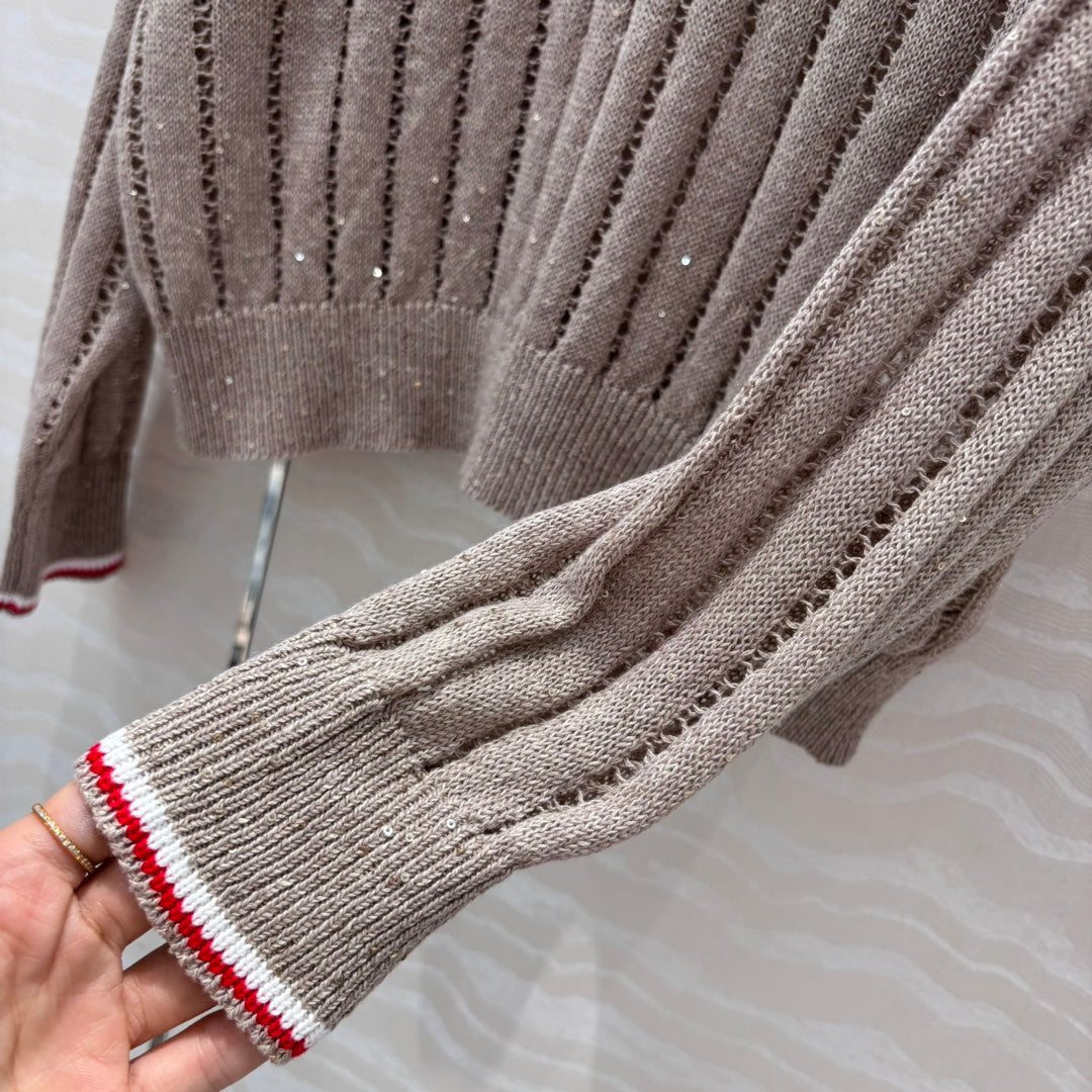 Bru v neck knitted sweater