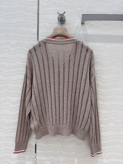Bru v neck knitted sweater