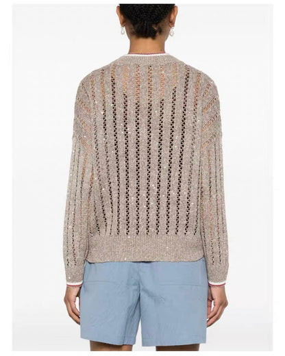 Bru v neck knitted sweater
