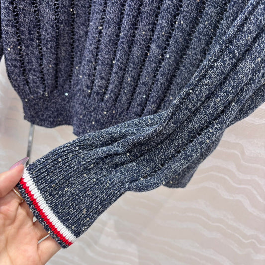 bru 25ss v neck knitted sweater