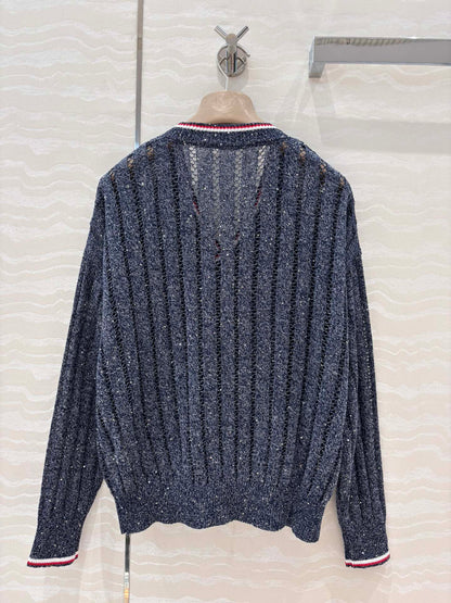 bru 25ss v neck knitted sweater