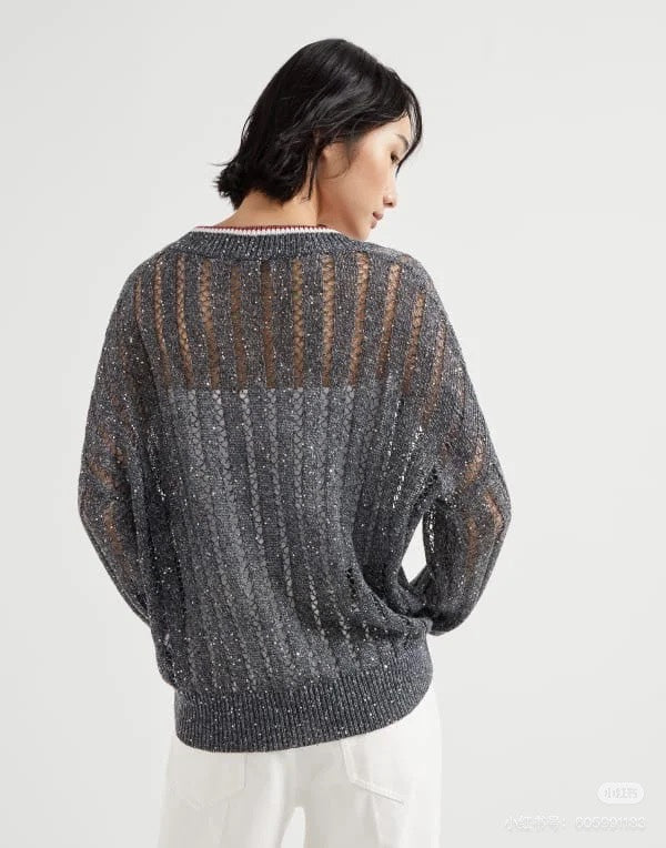 bru 25ss v neck knitted sweater