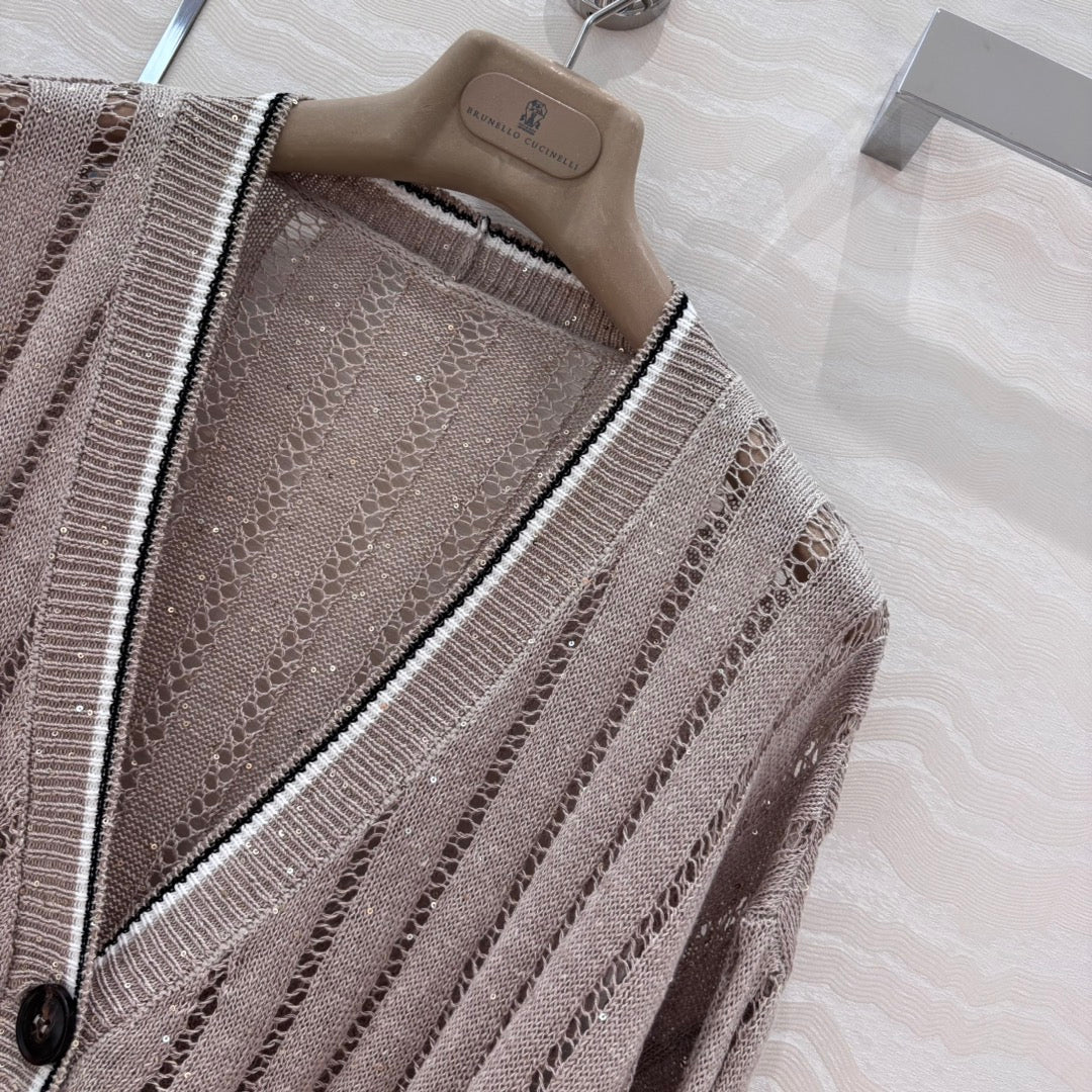 bru 25ss knitted cardigan
