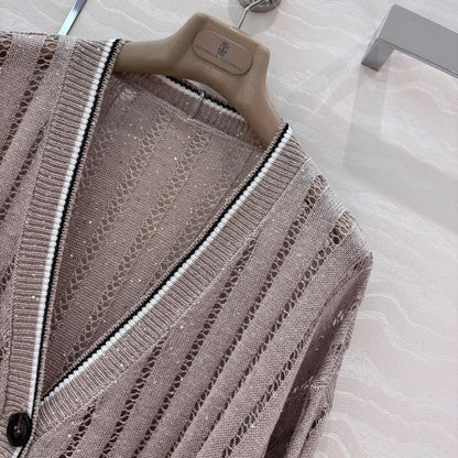 bru 25ss knitted cardigan