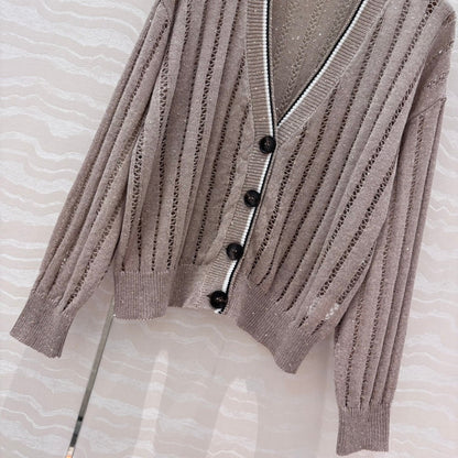 bru 25ss knitted cardigan