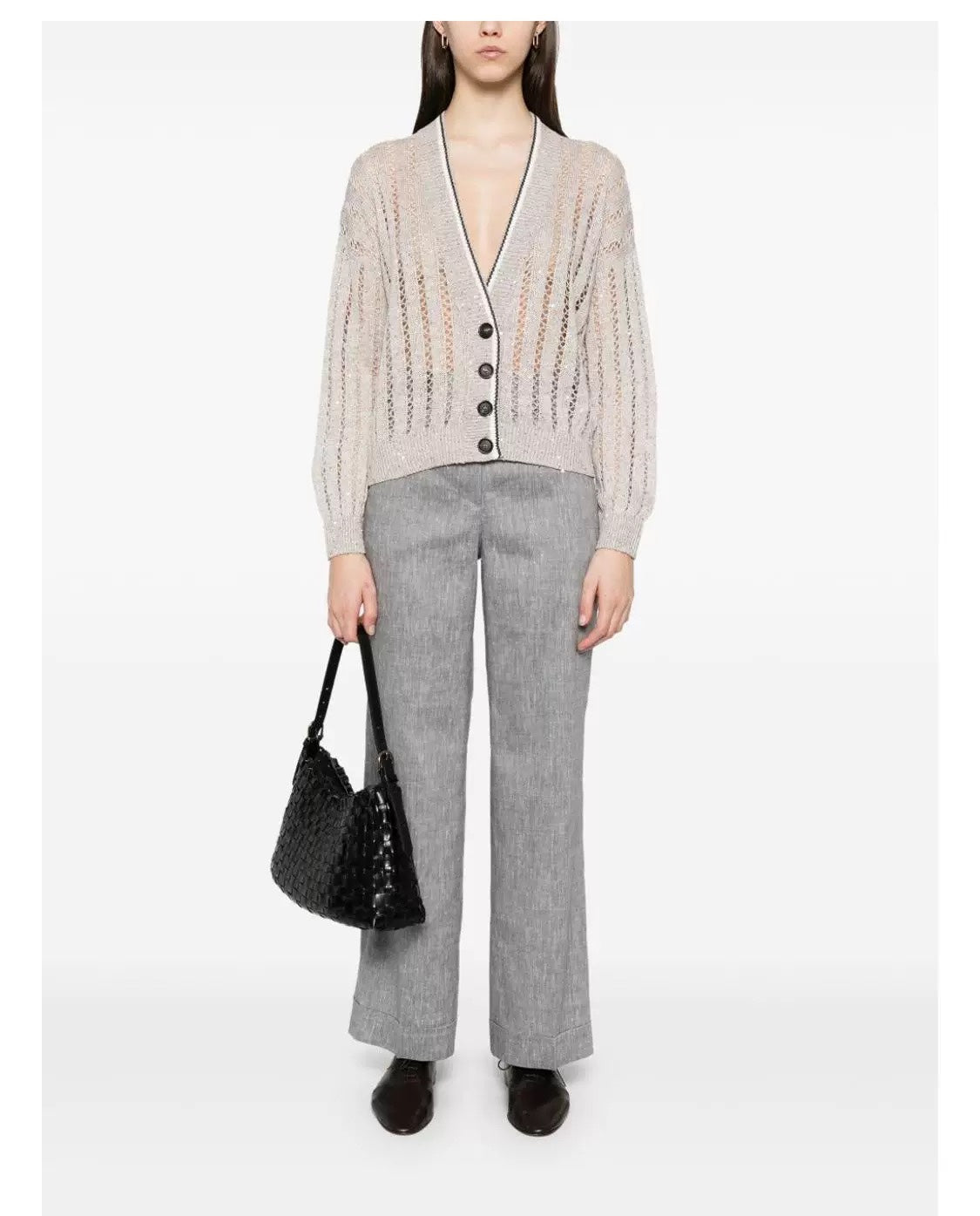 bru 25ss knitted cardigan