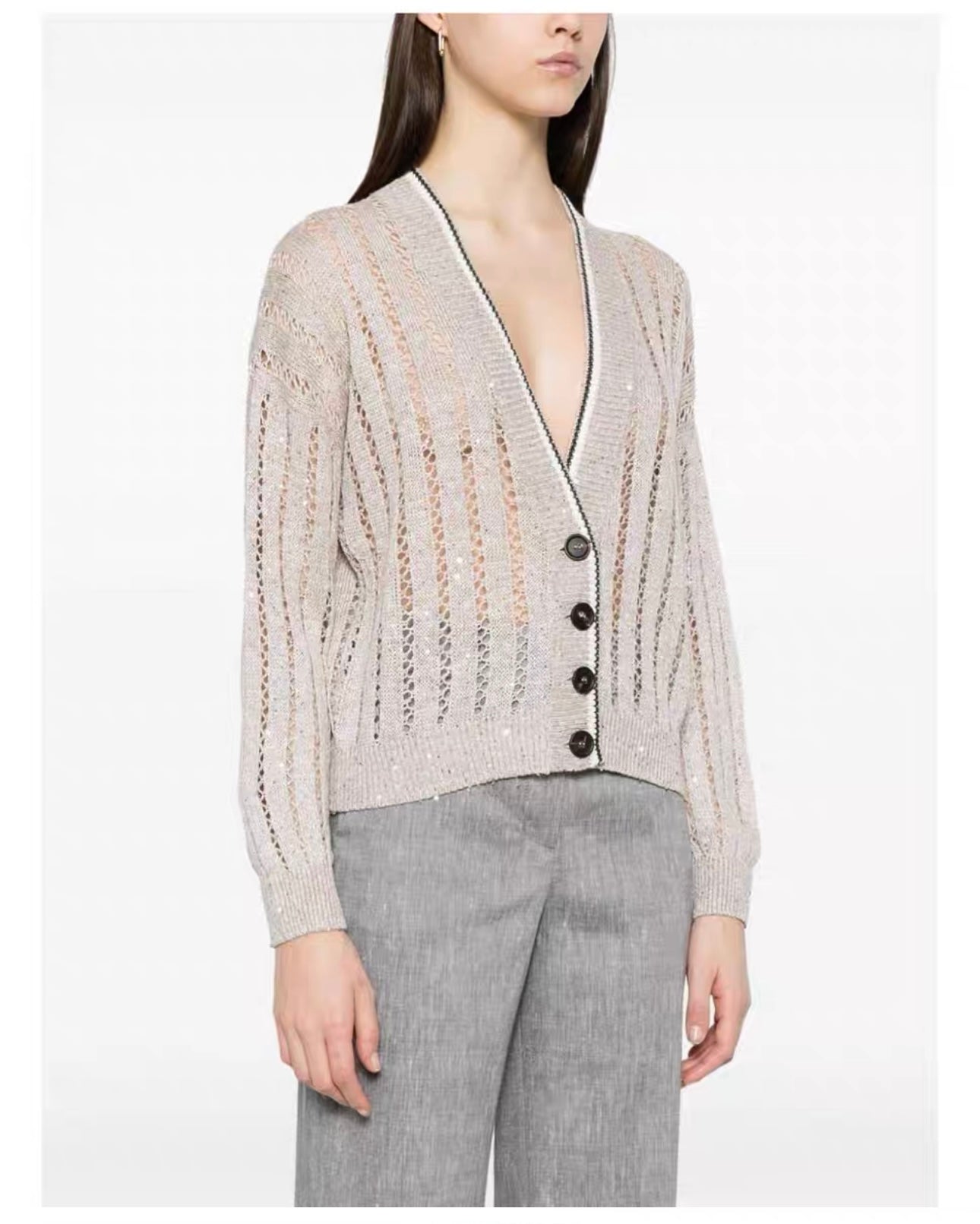 bru 25ss knitted cardigan