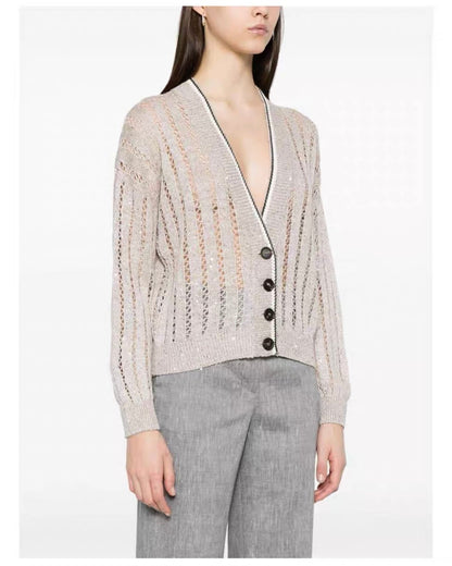 bru 25ss knitted cardigan