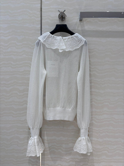 ch 25ss hollow sweater