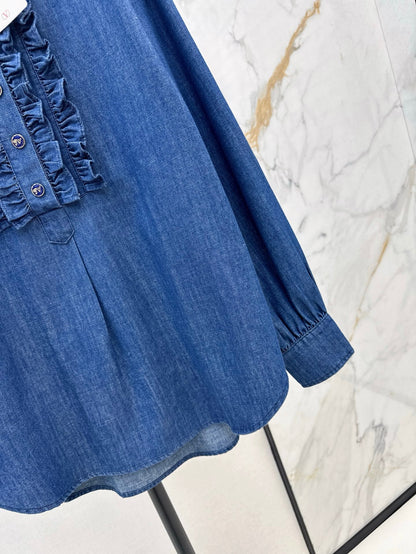 val 25ss denim shirt
