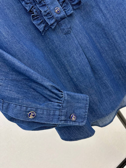 val 25ss denim shirt