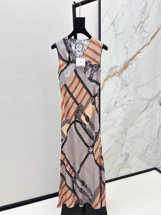 H 25ss silk sleeveless dress