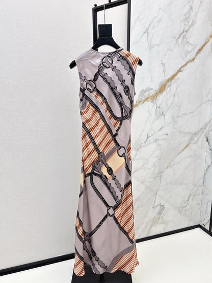 H 25ss silk sleeveless dress